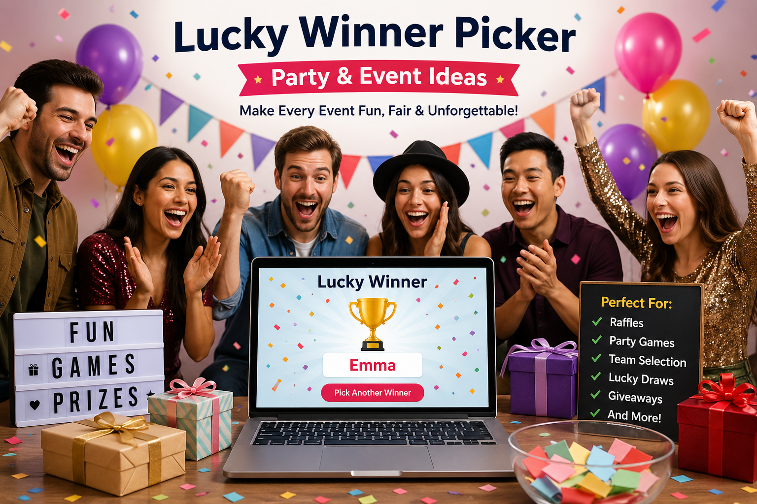 Lucky winner picker party ideas