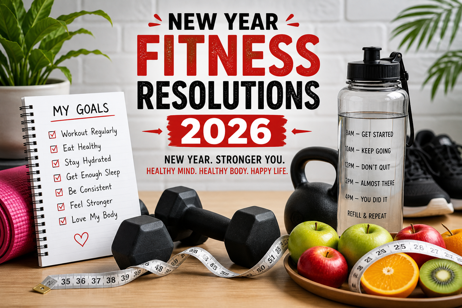 new year fitness goals 2026 workout healthy lifestyle