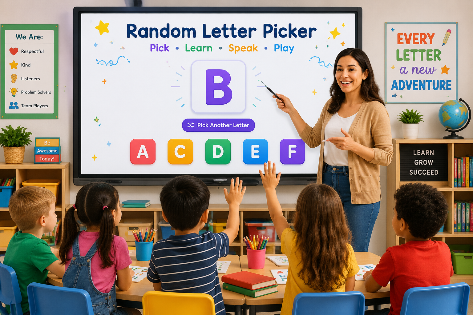 random letter picker classroom activity alphabet game