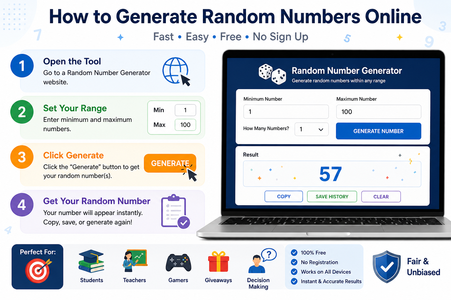 how to generate random numbers online step by step guide