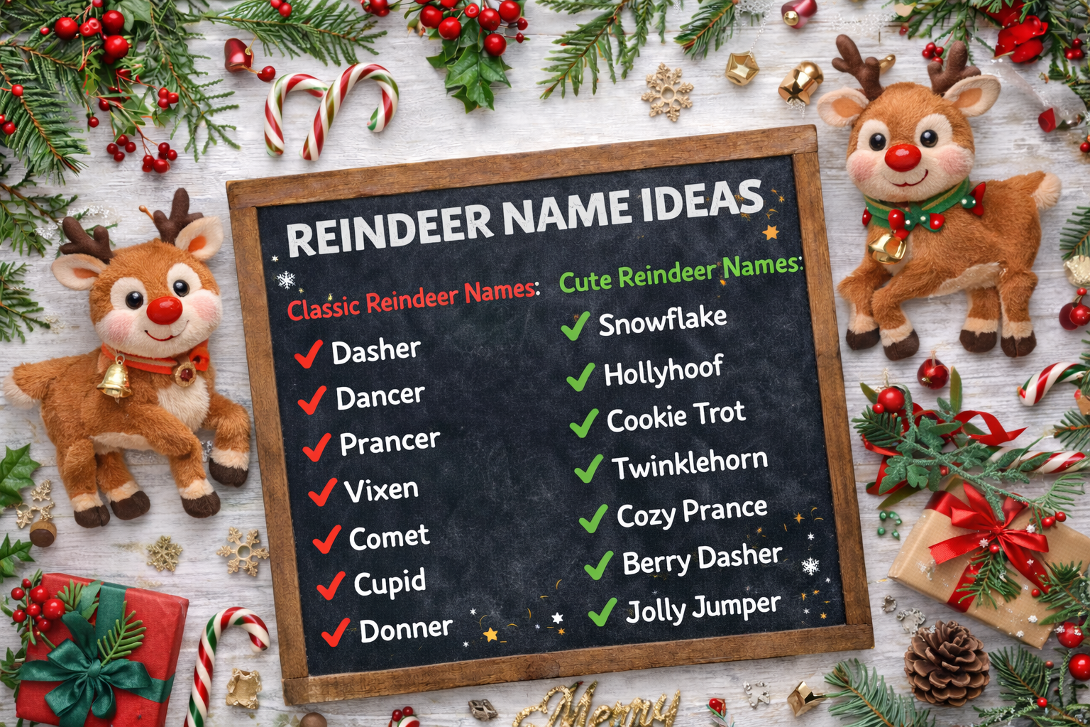 Cute and classic reindeer name ideas for Christmas